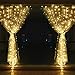 ECOWHO 300 LED Curtain Lights, 8 Lighting Modes, 29V Low Voltage Fairy String Lights for Wedding Party Home Garden Bedroom Fence Indoor Outdoor