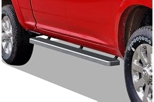 APS Running Boards 5 inches Compatible with Ram 1500 2009-2018 Crew Cab & Ram 2500 3500 2010-2024 Stainless Steel (Side Steps