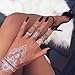 Henna Tattoo Stencil/Temporary Tattoo Temples Set of 14 Sheets,Indian Arabian Tattoo Reusable Stickers Stencils Body Art Designs for Hands Body