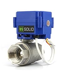 U.S. Solid CR 02 Válvula de bola motorizada, 3 cables, Gris, 2.00watts, 12.00 volts