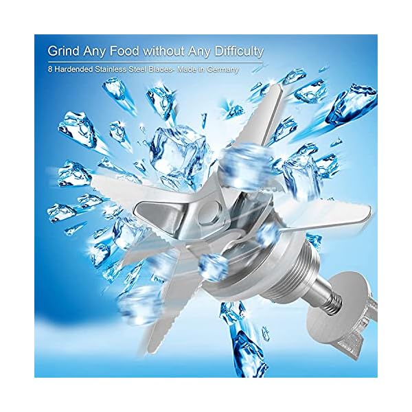 Blender-Smoothie-Makers-2000W-Food-Processor-with-8-Adjustable-Speed-4-Preset-Programs-Removable-Stirring-Rod-2-Litre-BPA-Free-Jug-8-Sharp-Blades-with-30000-RPM-High-Speed-for-Ice-Nut-Fruit-Vegetable Blender Smoothie Makers 2000W Food Processor with 8 Adjustable Speed 4 Preset Programs Removable Stirring Rod 2 Litre…