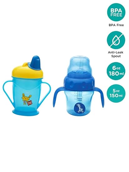 Mee Mee Easy Grip Sipper Cup with Twin Handle (Blue 180ml+Blue 150ml)