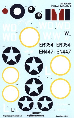 Superscale USA Supermarine Spitfires Mk.IX USAAF Decals