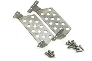 MOHERO Stainless Steel Front and Rear Skid Plate Bumper Lower Protect Plate for TRX-4 SCX10 D90 RC Crawler
