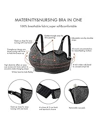 Sujetador de lactancia sin costuras para dama Angelhood, Sujetador de maternidad de lactancia materna con extractores de almohadillas de sujetador extraíbles Paquete de 3
