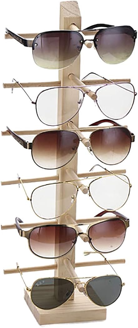 ZOYLINK Expositor De Gafas Estante De Gafas De Sol Soporte De Vasos Decorativos De Madera