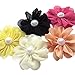 25pcs Fabric Ribbon Flowers Bows Rhinestone Appliques Craft Bulk A445 (Multi-Color)
