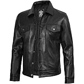 Blingsoul Premium Vintage Leather Jacket Men - Real Lambskin Trucker Mens Leather Jackets
