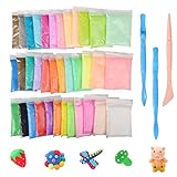 DIY Fluffy Slime Kit, Togather 36 Pack Putty Floam Slime Stress Relief Toys No Borax Gift for Adults and Children (B)