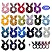 Chloven 25 Pack Hair Scrunchies Velvet Elastic Hair Bands Scrunchy Hair Ties Ropes Scrunchies for Women Girls Bunny Headband, Rabbit Ear Bow Scrunchies