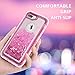 Dexnor Compatible with iPhone 7 Plus Case Glitter 3D Bling Sparkle Flowing Liquid Transparent 3 in 1 Shockproof TPU Silicone Core + PC Frame Protective Defender for iPhone 8 Plus/7 Plus/6s Plus - Pink