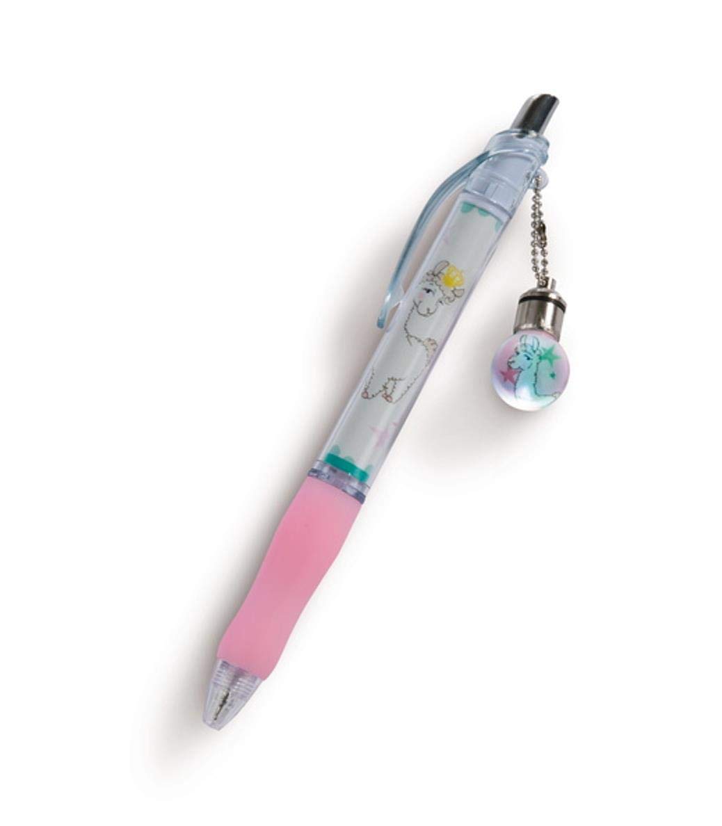 NICI La-la-lama Lounge Gel Pens w/ 2D Figure in Pencil Holder