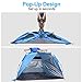 ENKEEO Pop Up Beach Tent, Automatic Easy Set Up Family Tent Instant Sun Shelter, with UPF 50 Plus Sun Protection, Full Privacy Door & Sitting Mat and Carry Bag for Outdoor Camping, Fishing, Hiking