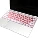 Mosiso Keyboard Cover for MacBook Pro 13 Inch 2017 & 2016 Release A1708 No Touch Bar & New MacBook 12 Inch A1534 Protective Skin, Hollow Rose Gold and White
