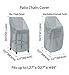 Patio Chair Cover Highback Durable Waterproof Outdoor Bar Stool Cover Stairs Cover Out Furniture Cover Stackable Chairs Cover(L27.5 x D27.5 x H49.2 inch, 1 Pack)
