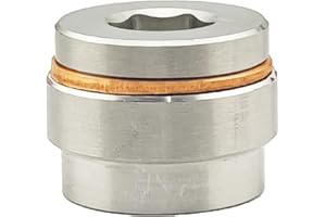 I Little Bamboo O2 Oxygen Sensor Bung and Plug with Copper Washer, 304 Stainless Steel O2 Sensor Bungs and Plugs, M18 X 1.5 Thread Universal Stepped Mounting Bung and Inner Hex Head Plug - 1 Pack