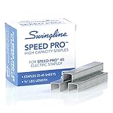 Swingline Staples, for Speed Pro Electric Stapler, High Capacity, 3/8 Length, 210/Strip, 5000/Box, 1 Box (35465)