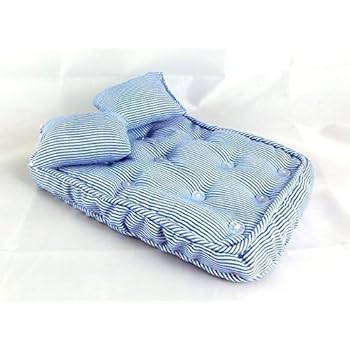 Wooden Doll House Double Bed | With Mattress & Pillow 1/12