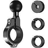 Vehibrckt Aluminum Alloy 1" Ball Mount Handlebar Base, Compatible with RAM Mounts B Size Double Socket Arms, Supports Phone, 