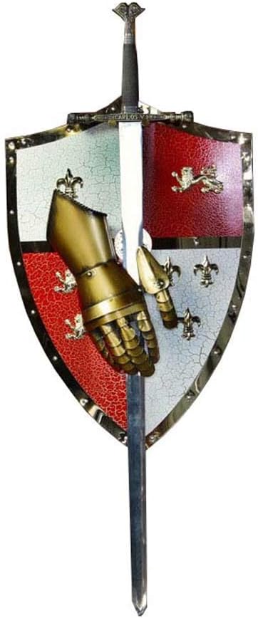 Amazon ヴィンテージ工芸品 古代ローマの兵士の鎧盾像 錬鉄中世兵士の武器クラフトモデルカフェバー壁の装飾 置物 オブジェ オンライン通販