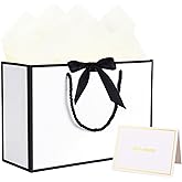 Gift Bags, 1PC 14″ Gift Bag with Ribbon and 1 Greeting Card 2 Tissue Papers 1 Bouquet Tie, Portable Paper Gift Bag with Handles, Birthday Gift Bags, Present Bags for Wedding Party Mothers Day