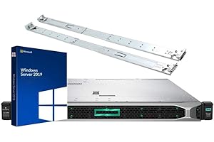 HP ProLiant DL360 Gen10 Server Bundle with Windows Server 2019, 2 Intel Silver 4110 8 Core CPUs, 256GB DDR4 RAM, 15.36TB Enterprise SSDs, RAID, Rail Kit