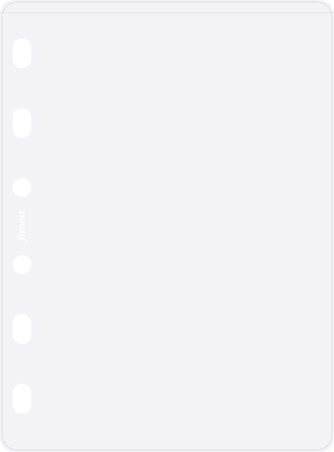 Filofax Pocket Transparent Envelope Top Opening