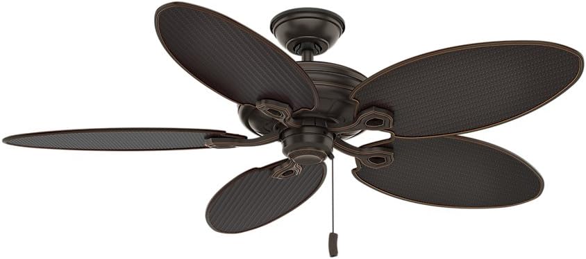 Casablanca Indoor / Outdoor Ceiling Fan, with pull chain control - Charthouse 54 inch, Onyx Bengal, 55073,Large