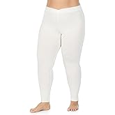 Cuddl Duds Softwear with Stretch Leggings for Women - Soft Lightweight Base Layer Tights - Mid Rise Crossover Waistband
