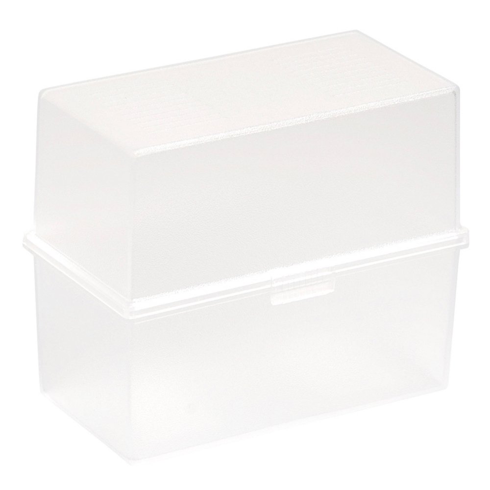 Exacompta - Ref. 51631D - 1 Portable box with 200 crystal A7 index cards