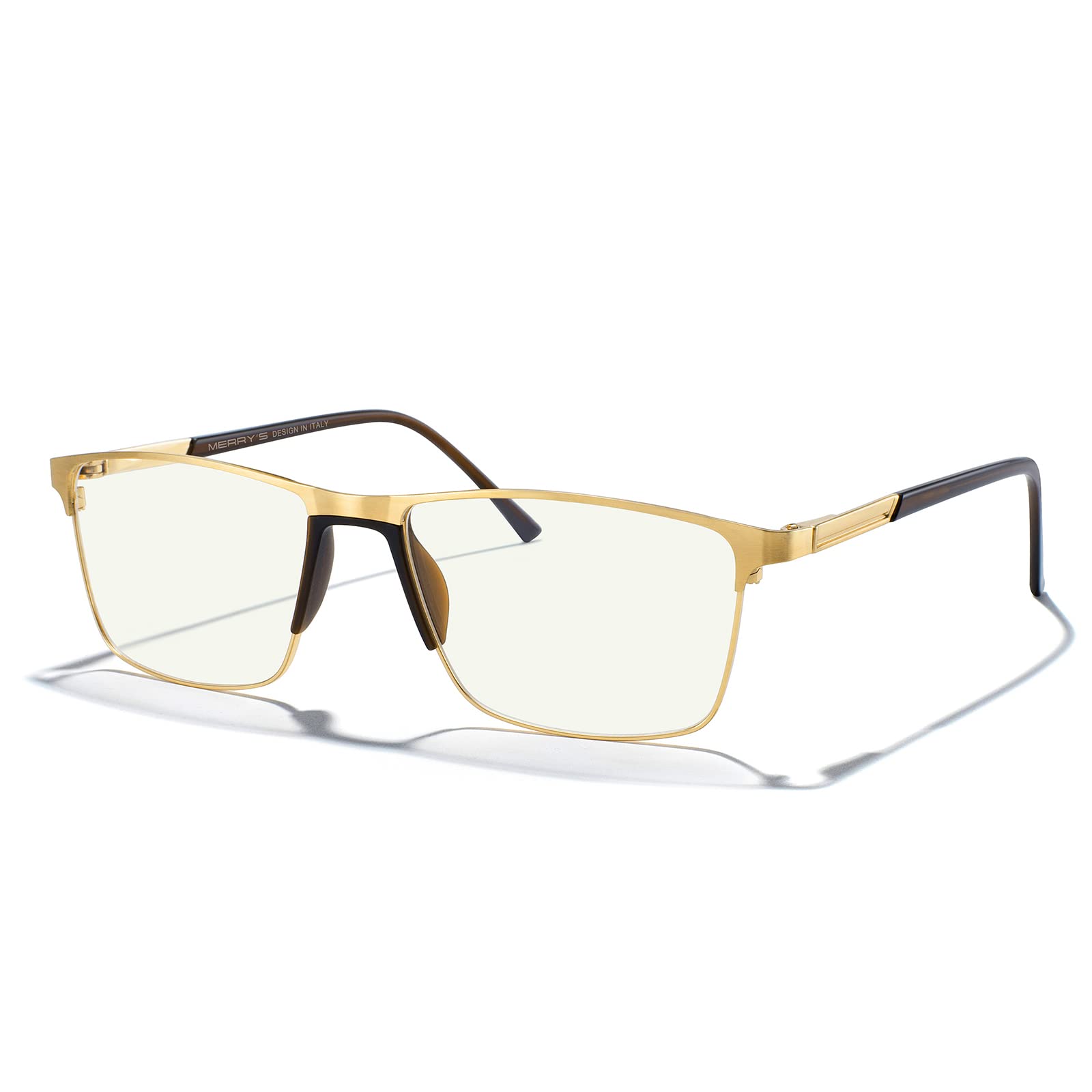 Photo 1 of MERRY'S Fashion Blue Light Blocking Glasses - Reading Glasses Metal Frame Spring Hinge Readers for Men Eyeglasses