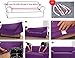 ANJUREN Polyester Spandex Fabric 1-Piece Stretch Slipcover For Chair Loveseat Sofa Without Pillow (Love seat, Black)