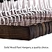 SONGMICS 12 Pack Wooden Pants Hangers, Premium Solid Wood with Non-Slip Felt, Hold Pants Tightly, Smooth Finish Wood Skirt Hangers, with 360° Swivel Hook, Dark Walnut UCRW07V12