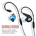 MEE audio M7P Secure-Fit Sports In-Ear Headphones with Mic, Remote, and Universal Volume Control (Blue)