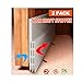 TRSCIND 2 Pack Door Draft Stopper Under Door Insulator Door Draft Stopper, Door Noise Stopper and Soundproofing Door Weather Stripping (White 2