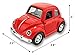 Vidatoy 1:38 Diecast Pull-Back Racers Play Vehicle Let Go Car Toy-Red