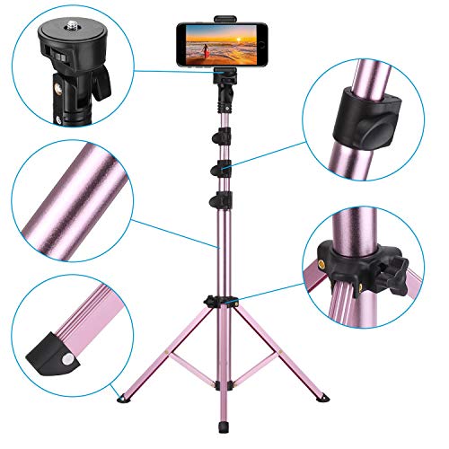 Bluetooth Selfie Stick Tripod,PEYOU 54 Inch Extendable Phone Camera Tripod Stand with Wireless Remote,Selfie Stick Compatible for iPhone 11/11 Pro/X/XR/Xs Max/8/7s,Galaxy S10/S9/Note 8, Huawei,Gopro - Thumbnail 2