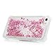 MOLLYCOOCLE iPhone 5/5s/SE Case, Liquid Bling Glitter Sparkle TPU Phone Case 3D Cute Star Flowing Floating Quicksand Silicone Soft TPU Cover for iPhone 5/5s/SE, Pink