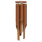 Nalulu Classic Bamboo Wind Chimes - Outside Outdoor Wood Wooden Windchimes, Large, Handcrafted with Calming Deep Tones, Ideal Home Decor or Gift for Any Occasion