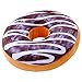 ChezMax Round Doughnut Donut Seat Back Stuffed Cushion Insert Filler Filling Throw Pillow Plush Play Toy Doll For Kid Boy Children Girl Birthday Gift Milk Chocolate 16 X 16''