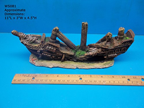 Sunken Pirate Shipwreck Ruins Fantasea Ws081 Aquarium Decoration