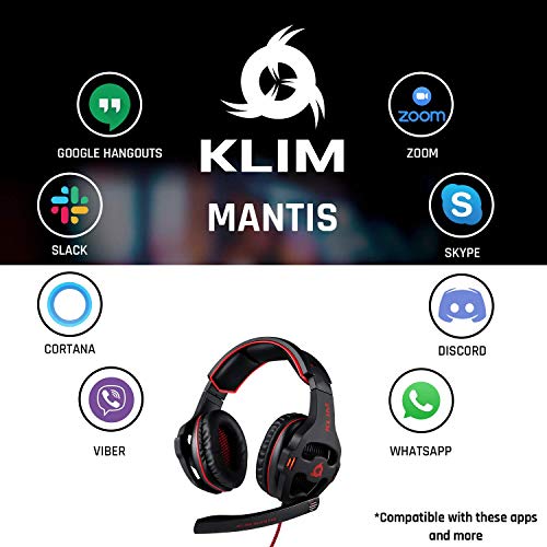 KLIM Mantis Gaming Headphones USB Headset with Microphone for PC