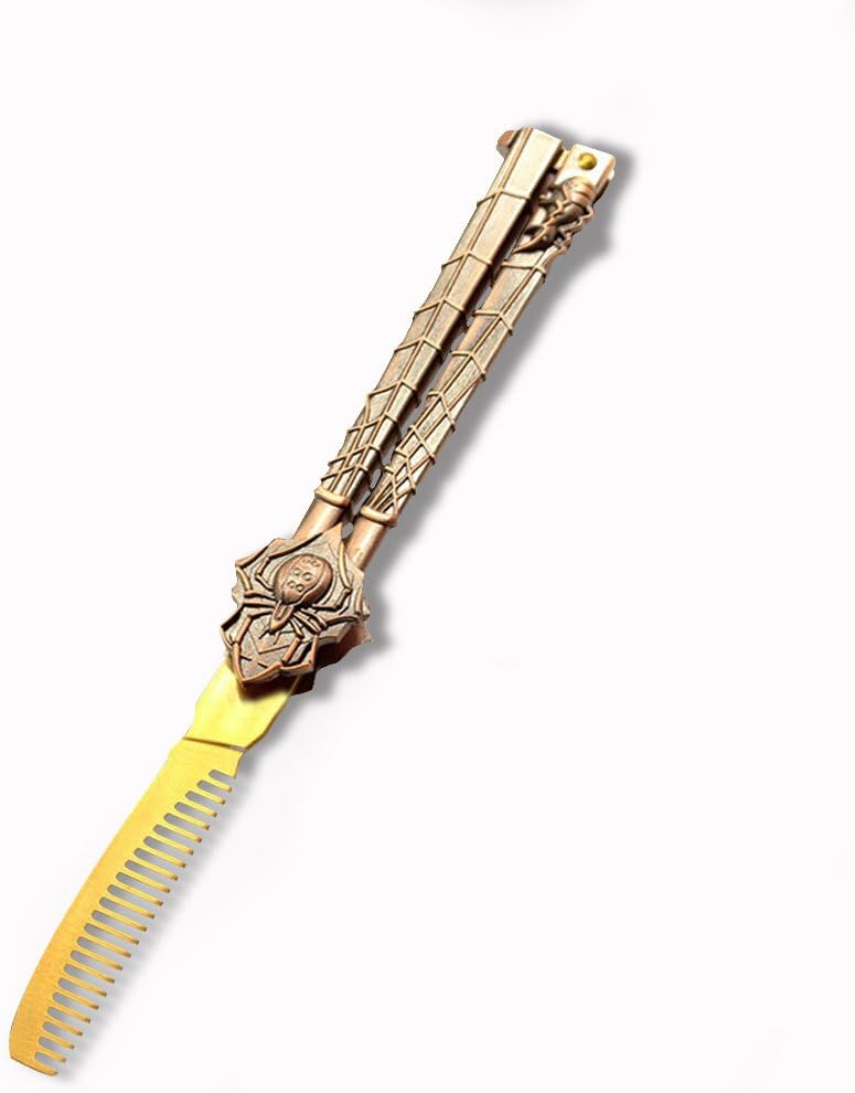 Era Demon No Offensive Metal Spider Blade Butterfly Comb Knife Training Practice Tool Just a Comb Trainer