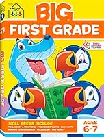 School Zone - Big First Grade Workbook - Ages 6 to 7, 1st Grade, Basic Math, Addition & Subtraction, Telling Time,...