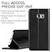 Galaxy S7 Edge Case, SHIELDON Genuine Leather Wallet Case Carry-all Flip Book Case with Stand Feature & ID Credit Card Slots [Magnetic Closure] for Samsung Galaxy S7 Edge, Black