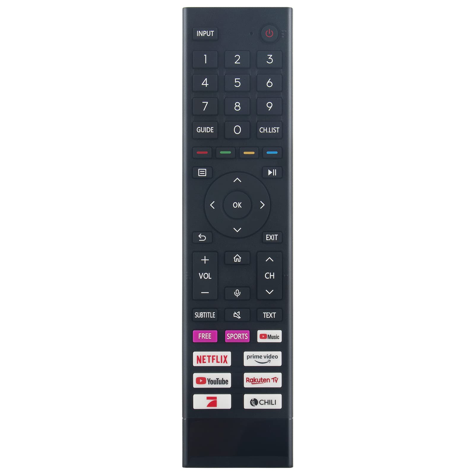 ERF3I80H Replacement Remote Control fit for Hisense TV 50A7GQ 50A70GQ 50A71GQ 50A72GQ 50A71GQCH 50A72GQCH 50A78GQNE 50A76GQ 50A77GQ 50A78GQ 50A79GQ 50A78GQCH 50A79GQCH 50A79GQNE 50A7GQTUK 50A70GQTUK