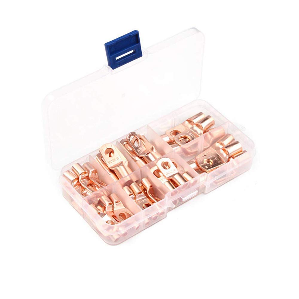 Tinned Copper Ring Terminal Sealed Battery Wire Connector Crimp Welding Terminal Kit60Pcs