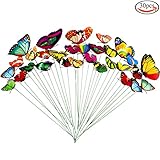 Whonline 30pcs Butterfly Garden Stakes, 2 Different Size, 5pcs 4.7