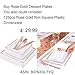 WDF 86pcs Rose Gold Dessert Plates 6