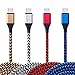 VIFIGEN Android Charger Cable, 4-Pack 10FT High Speed Premium Nylon Braided USB 2.0 A Male to Micro B Sync Data & Charging Cord for Android, Samsung Galaxy, Nokia, Nexus, HTC, LG, Sony